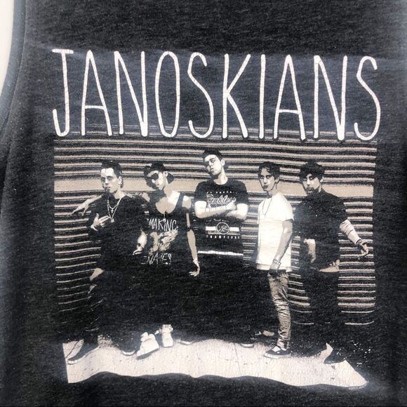 JANOSKIANS Band Graphic Tee Tank Top Dark Gray Women’s Size Small - Picture 3 of 6